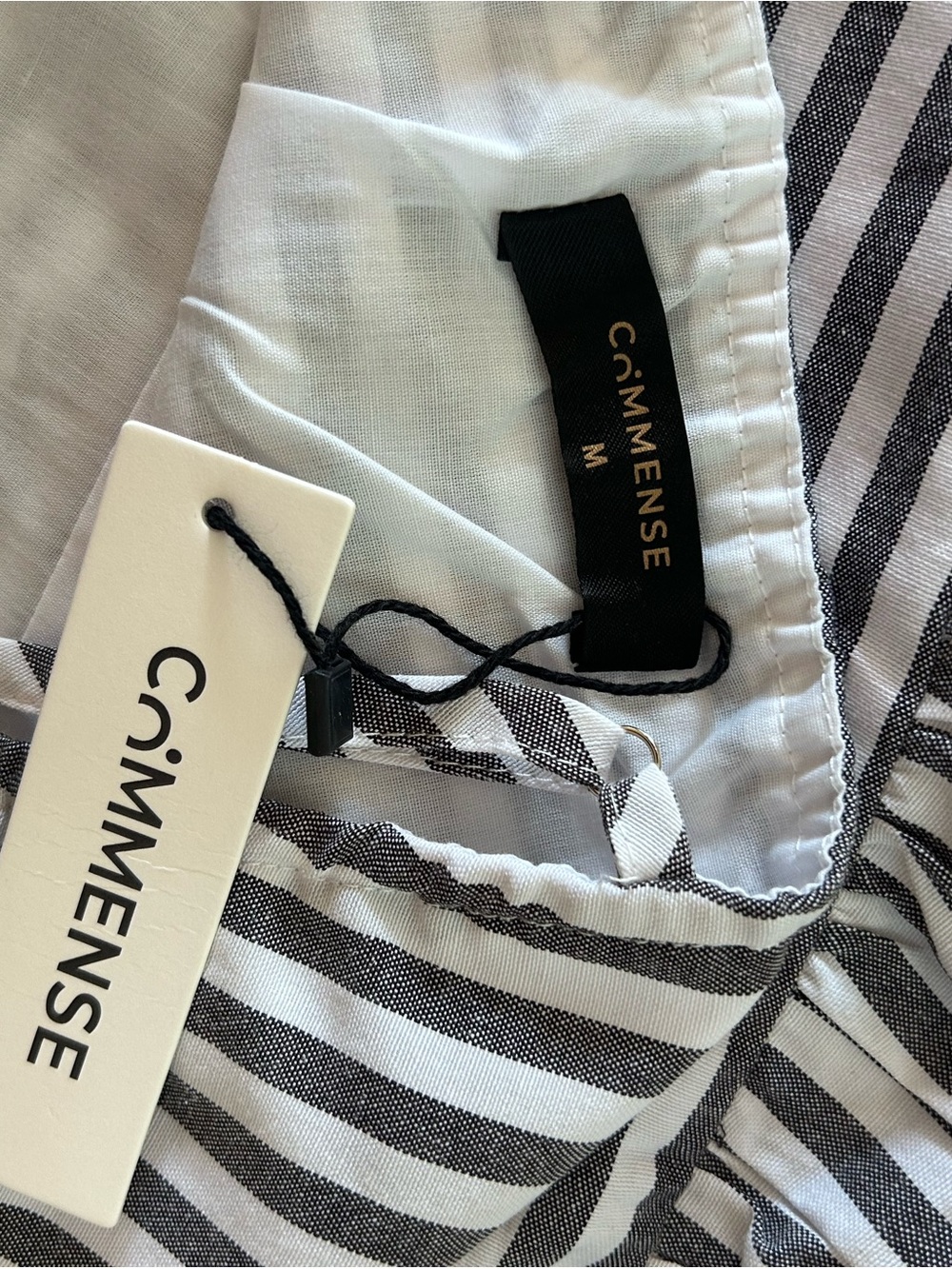 Commense Black and White Striped One-Shoulder Dress - Picture 5 of 5